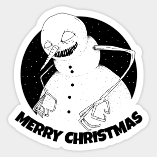 Creepy Snowman for Ugly Christmas Sticker